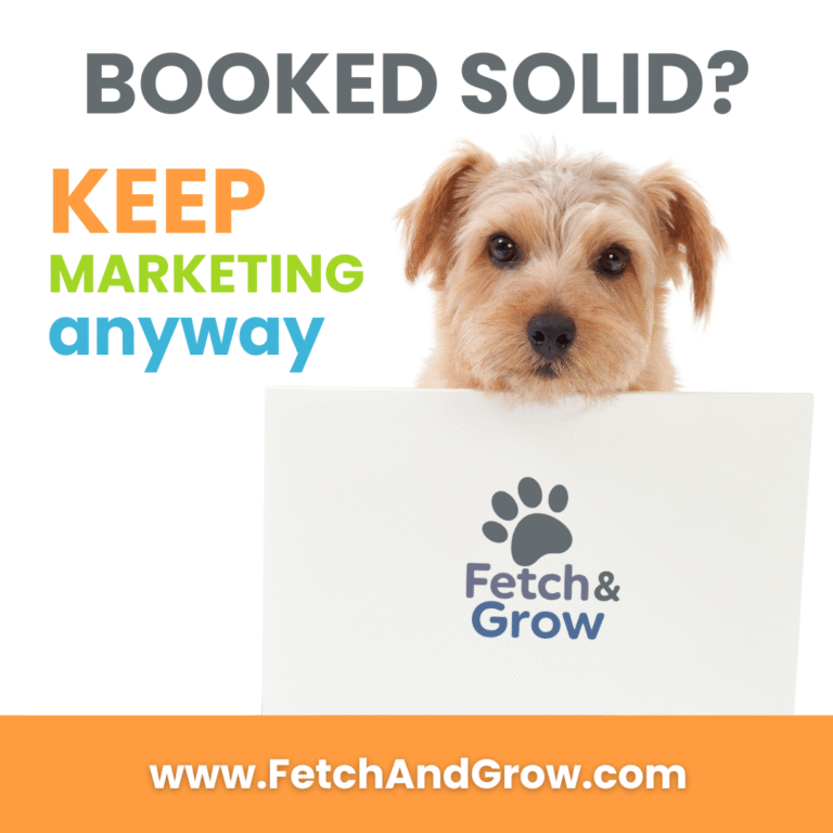 Booked Solid? Here’s Why Your Pet Biz Still Needs to Market