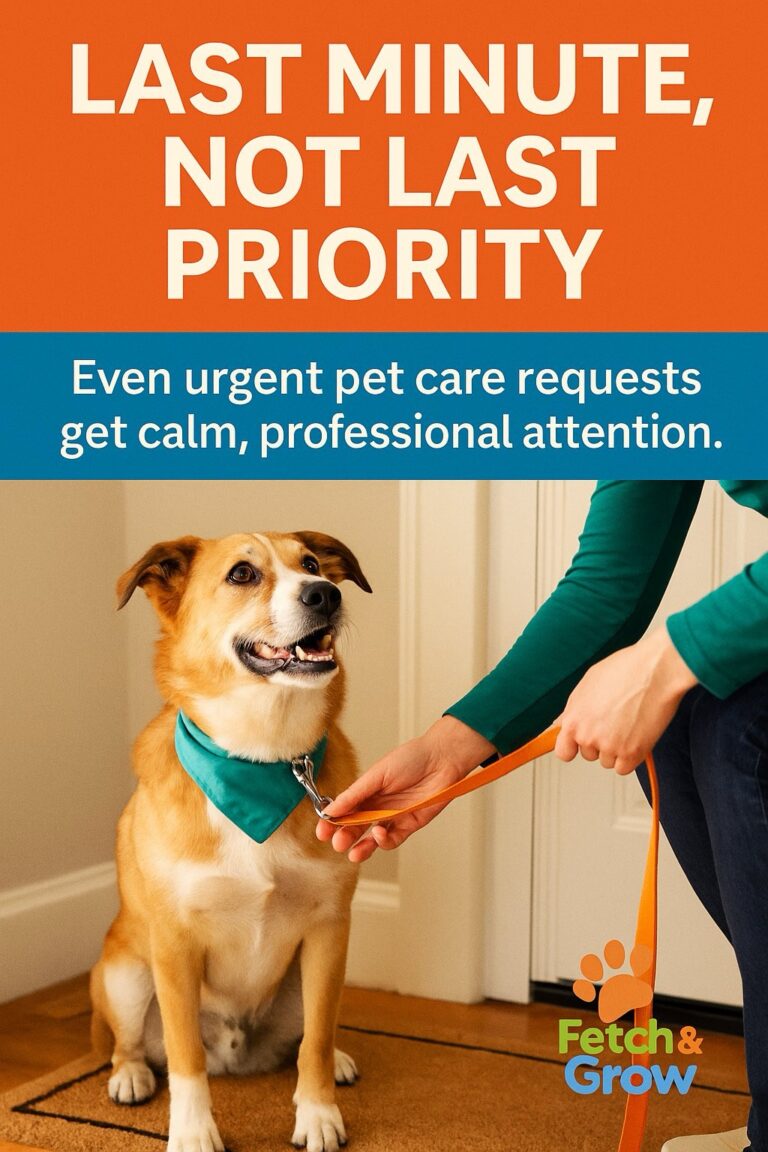How to Handle Last-Minute Pet Care Requests Like a Pro